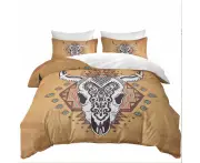 Indian Bull Skull Quilt Cover