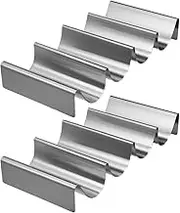Amosfun 2pcs Stainless Steel Taco Holder Stand Tortilla Serving Tray for Efficient Space Utilization and Parties for Hard and Soft Shell Tacos