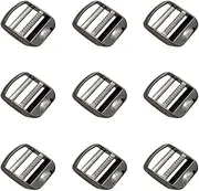 [Nifocc] 10 Pcs Metal Ladder Lock Buckle Slider Adjustable Webbing Strap Release Buckles Adjustable Zinc Alloy Buckle for Backpack Strap Accessories 1 inch 25mm Gunmetal
