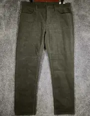 Brooks Brothers Pants Men’s 36x30 Slim-Fit Flat Front Light Taper Dark Green NEW