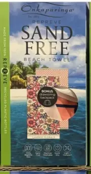 Onkaparinga Repreve Sand Free Beach Towel 100cm X 180cm - Layered Florals