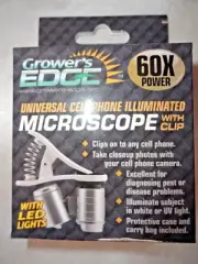 Universal Cell Phone Illuminated Microscope With Clip Works on any Cell Phone