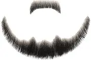 Fake Beard for Men, Human Hair Realistic Beard, Invisible Fake Mustache, Black Costume Beard Lace Beard for Halloween Cosplay Costume Party/4208