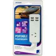 NEW Jackson USB Power Board Charger Phone Charging 90cm 3.4Amp Lead