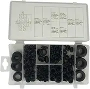 180pcs Rubber Rings Electronic Kits Ring Kit Gas Connections Seal Professional Plumbing Seal Ring Mechanic Gasket Sealing Gasket Air Gas Connections Rings Seals