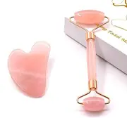2-in-1 Jade Gua Sha Board Facial Box Set, Face Roller,Beauty Skin Care Tools,Massager for Face, Eyes, Neck For Silky Smooth and Beautiful Skin