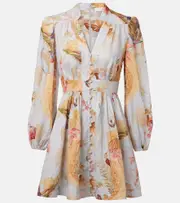 [Zimmermann] Zimmermann Ascension floral linen minidress AU 6 blue