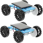 Generic 2pcs DIY Car Assembly Solar Car DIY Solar Car Black