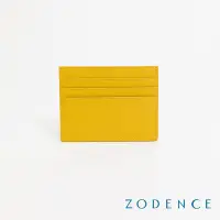 在飛比找Yahoo奇摩購物中心優惠-ZODENCE LIZ進口牛皮輕薄卡片夾 黃