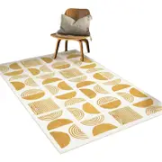 Catzon Modern Rug Fluffy Geometric Washable Non-slip Carpet for Living Room-C