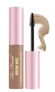 Too Faced Brow Wig Brush On Hair Fluffy Brow Gel TAUPE Ash Blonde .19oz 5ml NIB