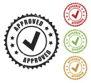 Custom Approved Round stamp Self-inking 43mm round Business Logo Name