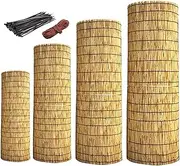 Reed Screening Fencing,Garden Natural Reed Fencing,Outdoor Privacy Screen,Bamboo Fence Rolls 60-130cm high, Hand-Woven, Sun Shade, Can Be Customized Size (Size : 80x800cm/2.6x26.2ft)