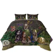 Fantasy Art Forest Gathering of Faeries Coverlet