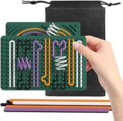 Sensory Activity Board Silicone Sensory Fidget Board Stress Anxiety Relief Fidget Boards Motor Skills Boards for Hands-On Learning (Dark green)