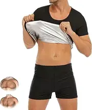 Infernowear Sauna Tech, Sauna Shirt for Men, Compression Shirt Men, Sauna Tech Vest, Sauna Suit for Men Weight Loss, Men's Sleeveles Shaping Vest Fitness Sports Shirt