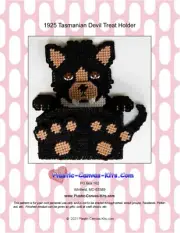 Tasmanian Devil Treat Holder- Plastic Canvas Pattern or Kit