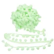 9 Yards Pom Pom Trim Ribbon, 1" Wide Blue Green Ball Fringe Trim for DIY