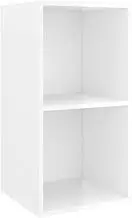 Wall-Mounted TV Cabinet | High Gloss White | Engineered Wood | Space-Saving Design | Modern Living Room or Bedroom | 37x37x72 cm