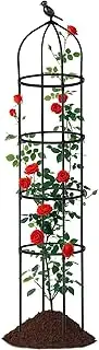 Wezalget Metal Trellis for Climbing Plants Outdoor,5.7 Ft Metal Garden Obelisk | Support Stakes for Indoor Outdoor Backyard Patio Jasmine Clematis Farm Cucumber Rose