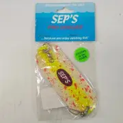 Seps Pro Dodger Splat Glow Orange Trolling Fishing Lure 4/0
