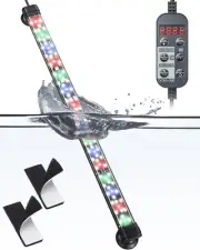 8 W Aquarium LED Light 16 Inch 24/7 Fish Tank Light with Full Spectrum IPX8 Wate