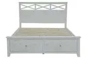 VI Clifton Solid Timber 2 Bedend Drawer Storage Bed - Queen