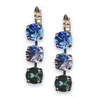 Earrings by Mariana Woman Gorgeous Purple and Blue Swarovski Crystals