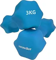 IWORKOUT Neoprene Dumbbells set,Non Slip with Smooth Grip Fitness & Exercise Dumbbells – Hexagon Shaped Hand Weights for Women & Men – Best Choice for Gyms & home use
