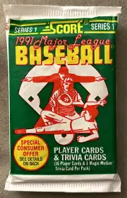 1991 Score Baseball Pack Dave Stieb Blue Jays (Top) Craig Lefferts Padres (Back)