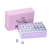 Professional Chinese Mini Mahjong Game Set 144 Melamine Tiles With 2 Dices
