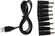Angoily 2 Sets Multipurpose Dc Charging Cable Adapter USB to Dc Power Cable for Camera High-end Material Overload Protection Easy to Use