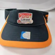 Visor Hat Black Orange Tennessee Vols vs Virginia Tech Battle At Bristol