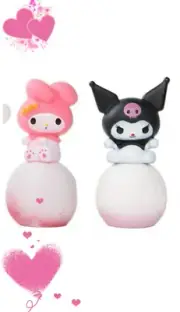 Pack of 2 Sanrio Hello Kitty Kuromi Melody Night Light Anime Bedside Lamp Kawaii