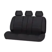 Universal Lavish Rear Seat Cover Size 06/08S - Black/Blue Stitching
