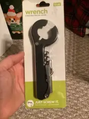 True Wrench: Corkscrew & Foil Cutter Single Hinged Corkscrews, Black