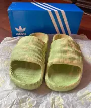 Size US9 - Brand New Adidas Adilette 22 Slides Magic Lime St Desert Sand