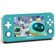 ANBERNIC RG505 Android 12 Game Console, 4GB LPDDR4X, 256GB+128GB TF Card, 4242 games, Moonlight Streaming - Turquoise