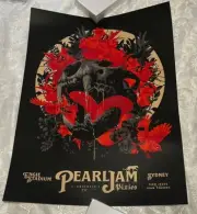 Pearl Jam Sydney Concert Poster Lithograph 23/11/24 Tomasz Majeski Australia NEW