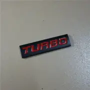1x Red TURBO Black Metal Sticker Badge Decal Emblem Motors Coupe Car Racing Auto (for: Renault)