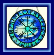 VIKING Suncatcher, VEGVISIR, 6" Stained Glass Suncatcher, VIKING RUNE SUNCATCHER