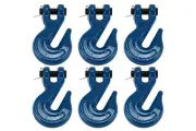6x 3/8" Chain Grab Hook Pin Clevis Rigging Tow Transport Truck Trailer Grade 70