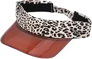 [ANDRESLAD] Leopard Print Cap Mens Visor Fast Dry Visor Leopard Hats for Running Visor Leopard Pattern Cap Visor Hats for Women Adjustable Cap Visor Hat Men Visors Man Hat Cotton Yellow