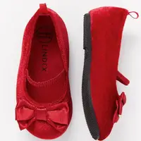 在飛比找蝦皮購物優惠-紅色領結設計的 Lindex 鞋子出口到英國