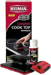 Weiman Complete Cook Top Cleaning Kit - Cook Top Cleaner and Polish 2 oz, Scrubbing Pad, Cleaning Tool, Cook Top Razor Scraper