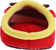 Generic Hamster Winter Bed Warm Fabric Nest for Small Animals Stylish Shelter for Sugar Gliders Chinchillas More Easy Washable Design Durable Pet Hideout House