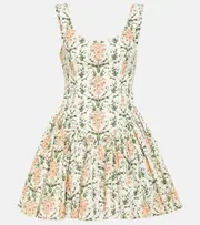 [Agua by Agua Bendita] Agua by Agua Bendita Pluma floral corset cotton dress UK 14 white