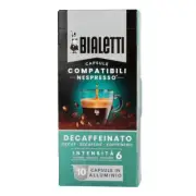 BIALETTI Coffee pods: DECAF for NESPRESSO Intensity Level #6 10pc.SHIPS FREE