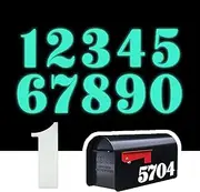 Mailbox Numbers for Outside 3D Printing Glow in the Dark Individual Number Signs For Door Cars Trucks Home Business (1 PCS-Luminous, Number-1)