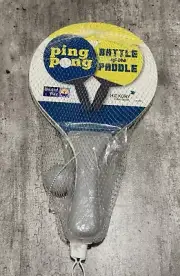 RARE United Way “Battle Of The Paddle” Collectible Table Tennis Ping Pong Set